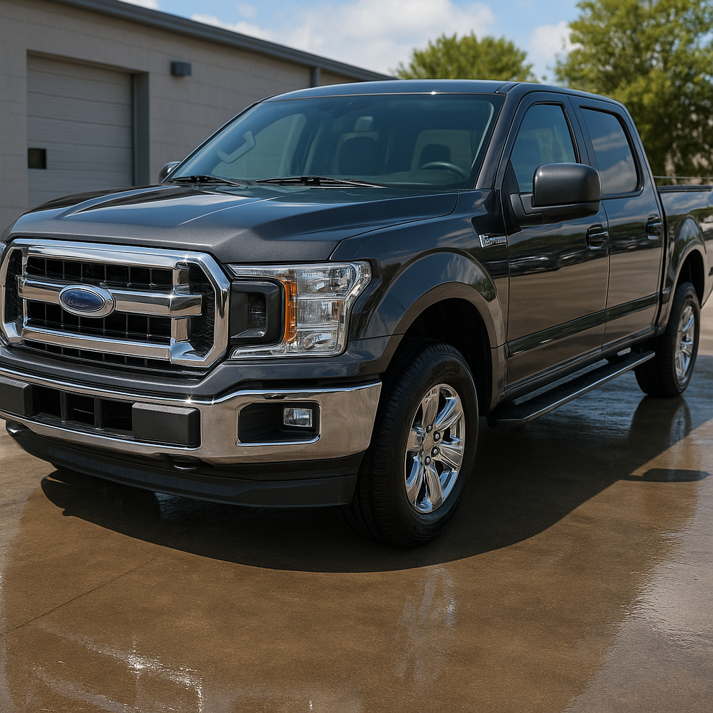 Shiny truck detailing